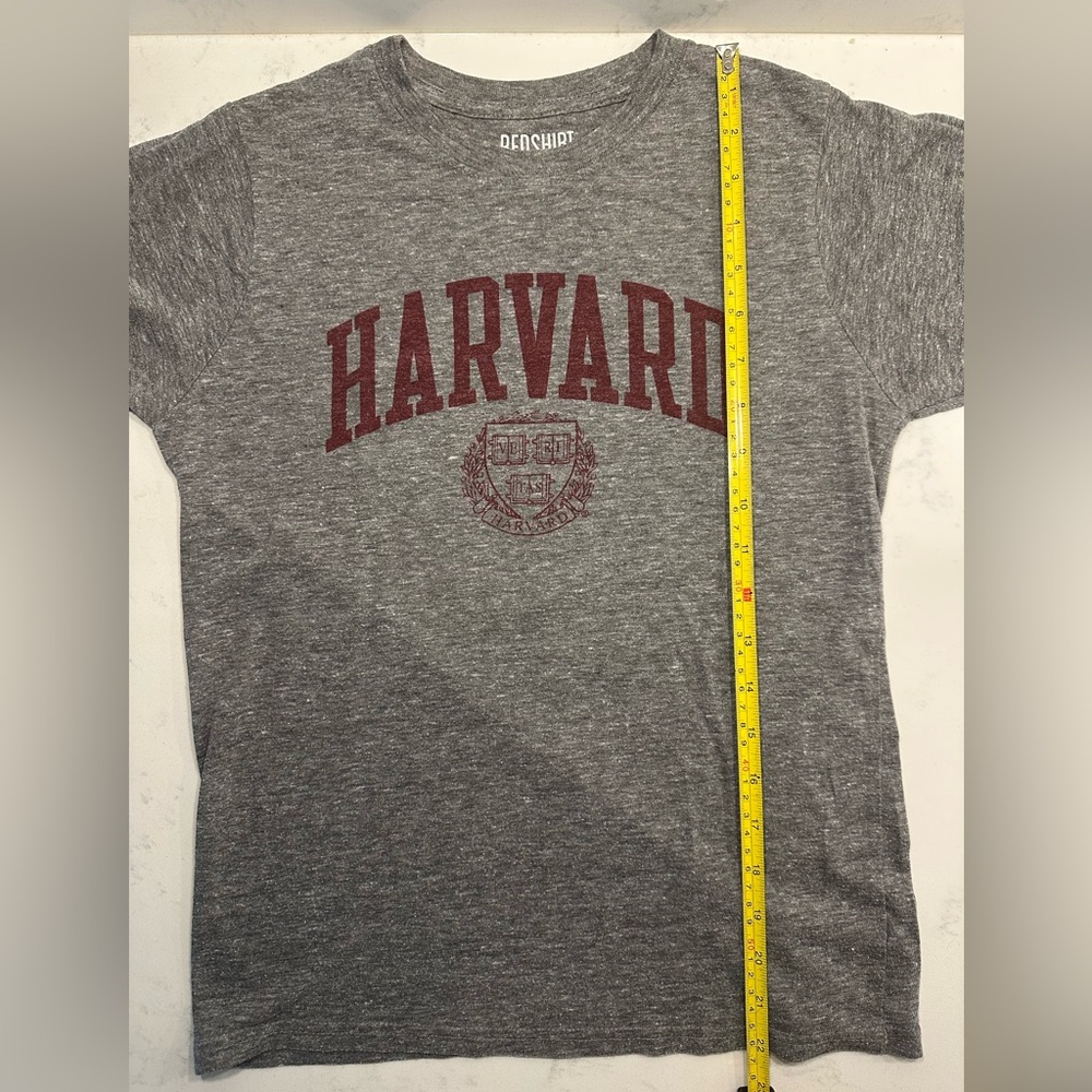 Harvard Long Sleeve crewneck T-shirt in heather gray - Picture 5 of 7
